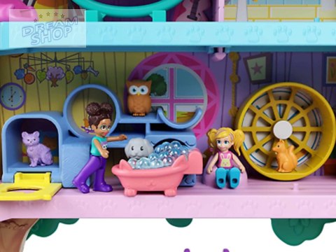 Mattel Polly Pocket Uroczy Domek na drzewie + laleczki zwierzątka ZA5529