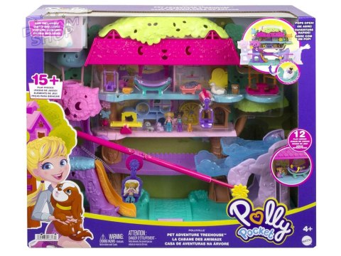 Mattel Polly Pocket Uroczy Domek na drzewie + laleczki zwierzątka ZA5529