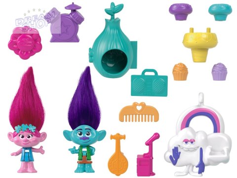 Zestaw Polly Pocket Trolls Trole zamykany domek Poppy HKV39 ZA5528