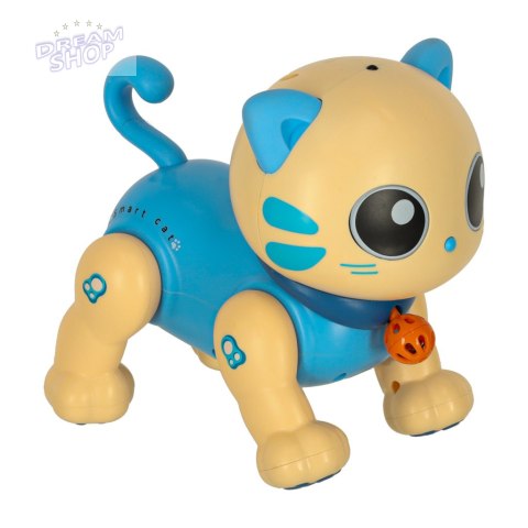 Kot kotek interaktywny zdalnie sterowany na pilota RC robot skacze niebieski Kot kotek interaktywny zdalnie sterowany na pilota RC robot skacze niebieski
