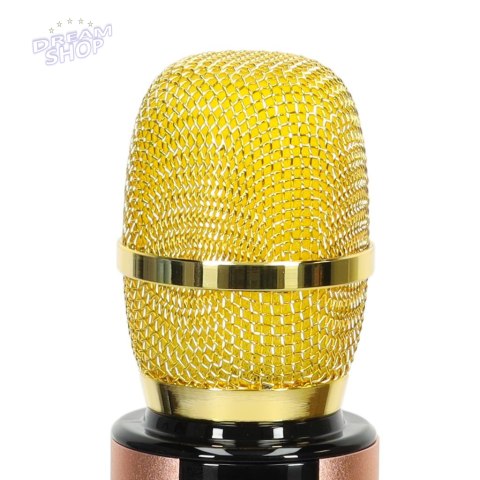 Mikrofon bezprzewodowy do karaoke Bluetooth złoty Mikrofon bezprzewodowy do karaoke Bluetooth złoty