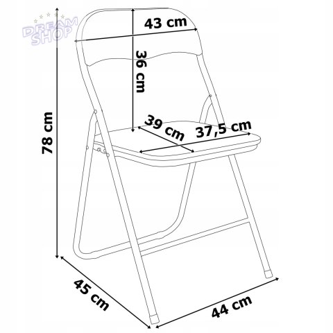 Zestaw cateringowy FETA WHITE stół 180 cm + 6 krzeseł BASICO