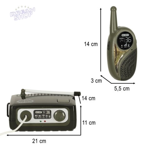 Walkie Talkie krótkofalówka zestaw z centralą dla dzieci khaki Walkie Talkie krótkofalówka zestaw z centralą dla dzieci khaki