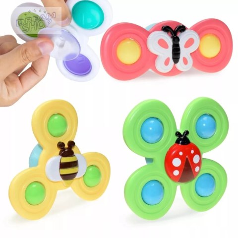 3 przyssawki sensoryczne grzechotka spinner ME-042