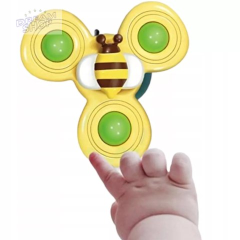 3 przyssawki sensoryczne grzechotka spinner ME-042