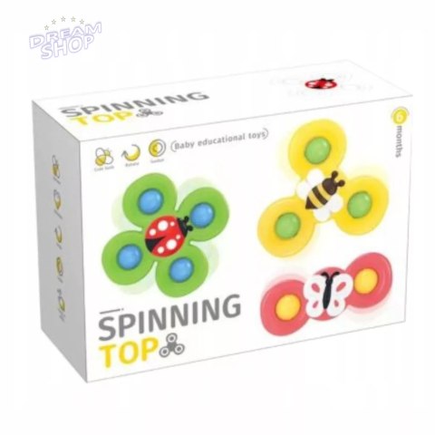 3 przyssawki sensoryczne grzechotka spinner ME-042