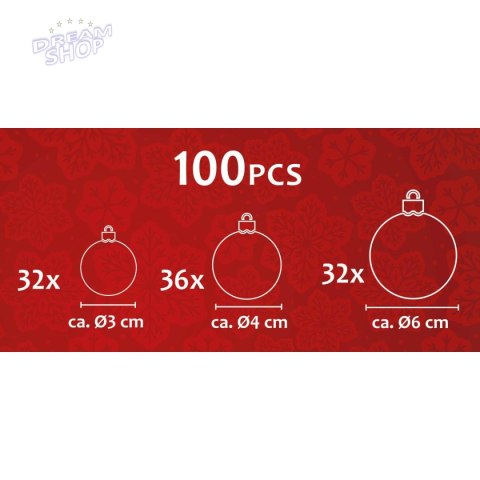 ZESTAW 100 BOMBEK - SREBRNY