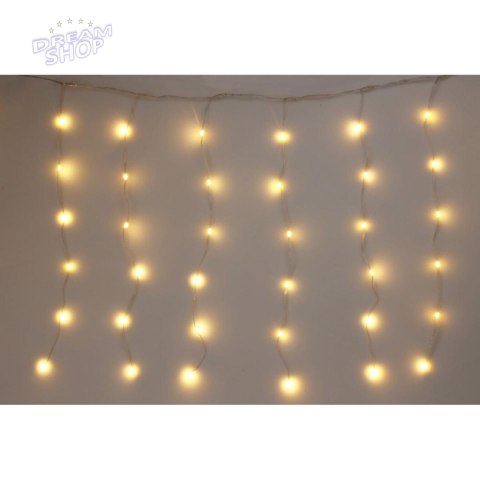 LAMPKI CHOINKOWE KURTYNA ŚWIETLNA ZEW/WEW 144 LED 120X120CM Z PILOTEM CIEPŁY BIAŁY