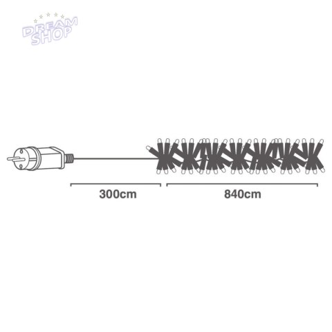 LAMPKI CHOINKOWE ŁAŃCUCH ŚWIETLNY 1152 LED TIMER ZIMNY BIAŁY