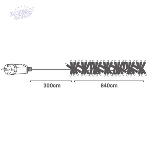 LAMPKI CHOINKOWE ŁAŃCUCH ŚWIETLNY 1152 LED TIMER ZIMNY I CIEPŁY BIAŁY