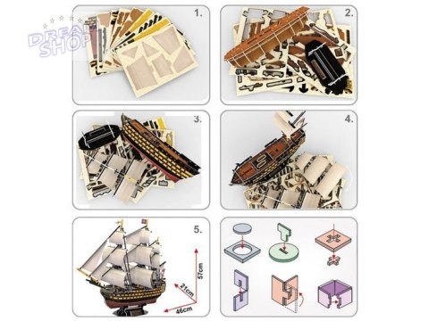 Puzzle 3D statek HMS VICTORY okręt morski ZA1785