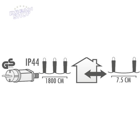 LAMPKI CHOINKOWE ŁAŃCUCH ŚWIETLNY 240 LED CIEPŁY BIAŁY