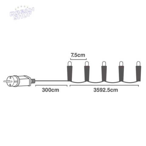 LAMPKI CHOINKOWE ŁAŃCUCH ŚWIETLNY 480 LED TIMER ZIMNY BIAŁY