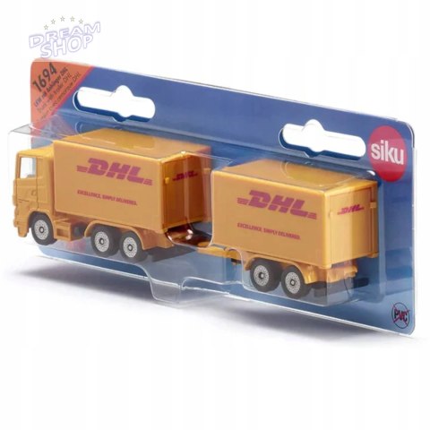 Siku ciężarówka przyczepą DHL kurier model metal skala S1694