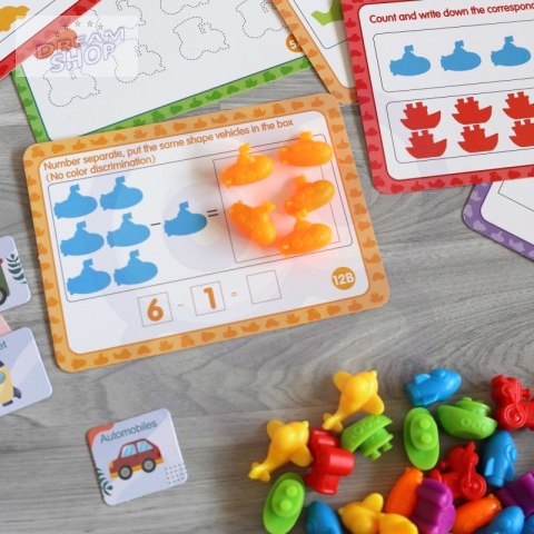 WOOPIE Zestaw Edukacyjny Nauka Liczenia Montessori Sorter Kolorów 2szt