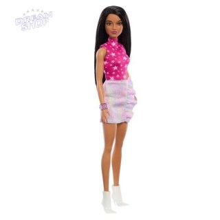 Barbie Fashionistas. Lalka różowa koszulka HRH13