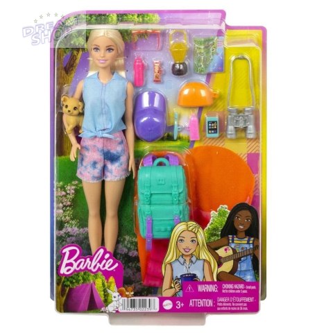 Barbie Malibu na kempingu lalka+akcesoria