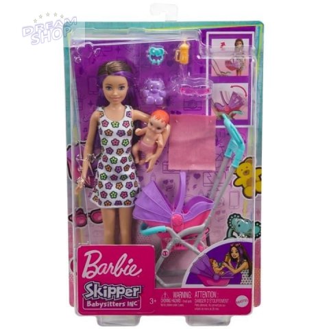 Barbie Skipper zestaw opiekunka GXT34