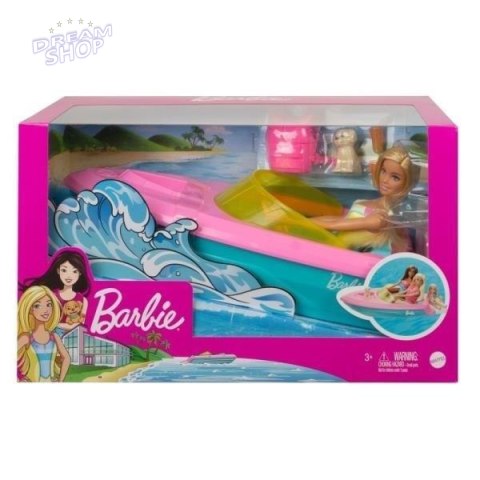 Barbie lalka + motorówka