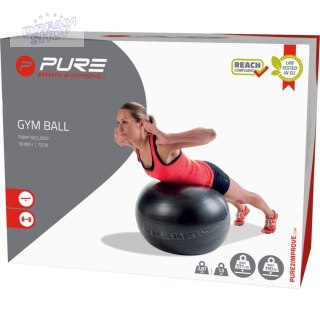 PIŁKA DO ĆWICZEŃ FITNESS 75CM CZARNA PURE 2 IMPROVE