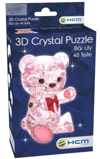 Crystal puzzle Miś Lily różowy