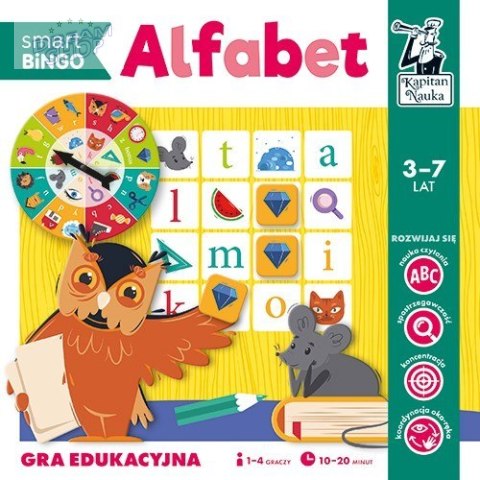 Gra edukacyjna "Alfabet smart BINGO" dla dzieci 3-7 lat + Bingo + Nauka liter