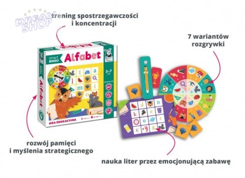 Gra edukacyjna "Alfabet smart BINGO" dla dzieci 3-7 lat + Bingo + Nauka liter