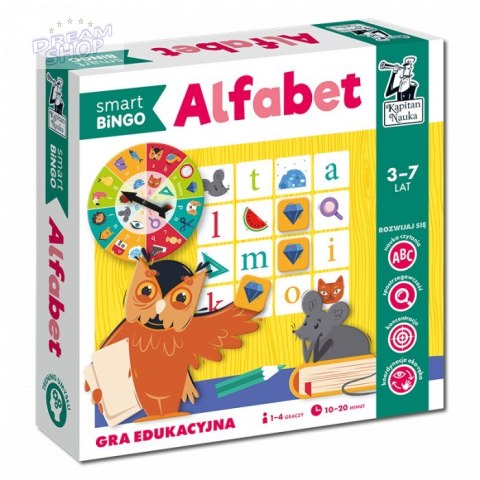 Gra edukacyjna "Alfabet smart BINGO" dla dzieci 3-7 lat + Bingo + Nauka liter