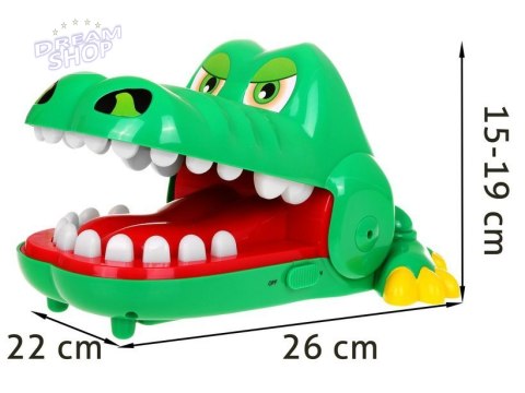 Gra zręcznościowa "Krokodyl u dentysty" dla dzieci 3+ Interaktywna zabawka + 3 tryby gry Bolący ząbek Refleks Memory