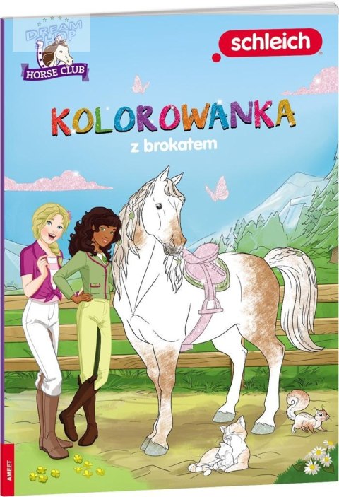 Horse Club. Kolorowanka z brokatem