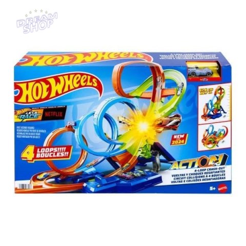 Hot Wheels Action Zestaw Poczwórna pętla kraks