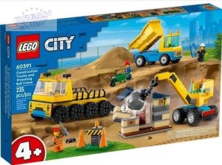 LEGO(R) CITY 60391 (3szt) Ciężarówki i dźwig z kulą