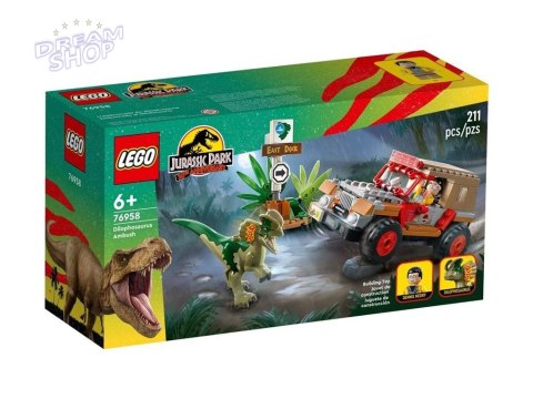 LEGO(R) JURASSIC WORLD 76958 Zasadzka na dilofozaura