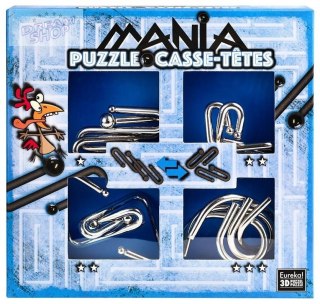 Łamigłówki metalowe 4 szt Puzzle mania nieb. G3