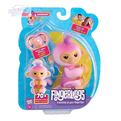 Małpka Fingerlings Harmony różowa