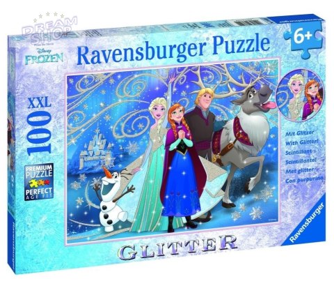 Puzzle 100 Kraina Lodu Błyszczący śnieg XXL brokat Puzzle 100 Kraina Lodu Błyszczący śnieg XXL brokat