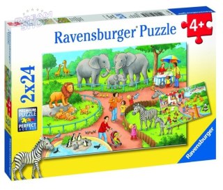 Puzzle 2x24 Dzień w zoo