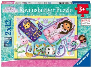 Puzzle dla dzieci 2x12 Koci Domek Gabi