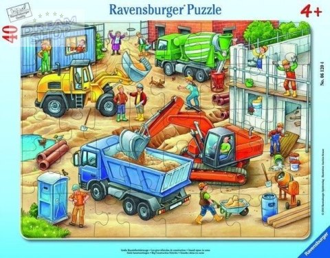 Puzzle w ramce 40 Wielkie pojazdy budowlane