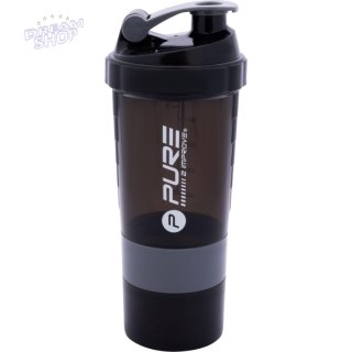 BIDON FITNESS SHAKER 500ML BLACK/GREY PURE 2 IMPROVE