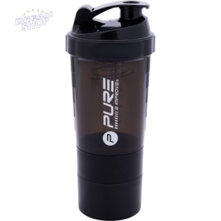 BIDON FITNESS SHAKER 500ML GREY/BLACK PURE 2 IMPROVE