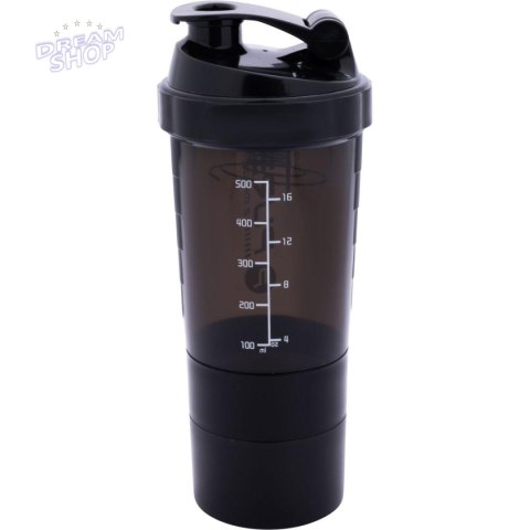 BIDON FITNESS SHAKER 500ML GREY/BLACK PURE 2 IMPROVE