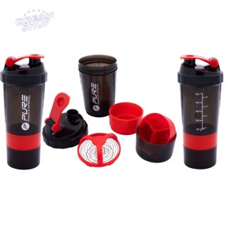 BIDON FITNESS SHAKER 500ML GREY/RED PURE 2 IMPROVE