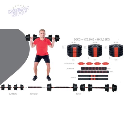 HANTLA SZTANGA SKŁADANA KOMPOZYTOWA 20KG PURE 2 IMPROVE