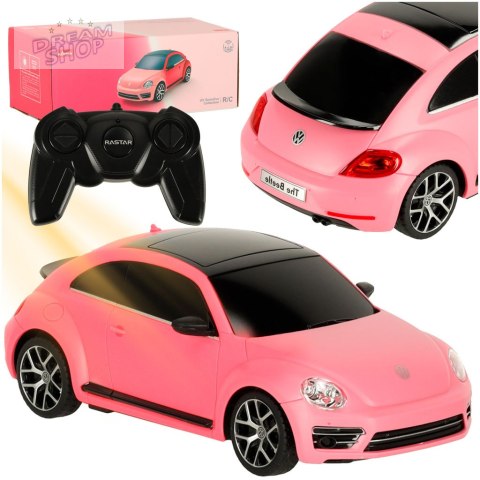 Samochód zdalnie sterowany Rastar 76200-4 Volkswagen Beetle-UV 1:24 różowy