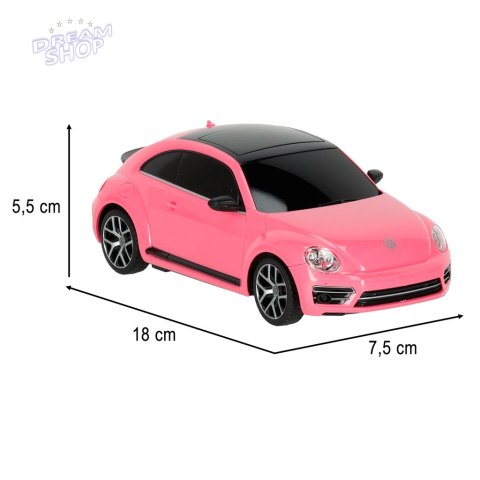 Samochód zdalnie sterowany Rastar 76200 Volkswagen Beetle 1:24 różowy