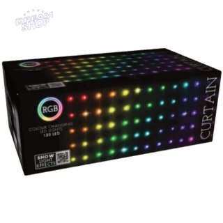 LAMPKI CHOINKOWE KURTYNA ŚWIETLNA ZEW/WEW 120 LED 300X60CM Z PILOTEM RGB