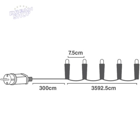 LAMPKI CHOINKOWE ŁAŃCUCH ŚWIETLNY 480 LED TIMER CIEPŁY BIAŁY