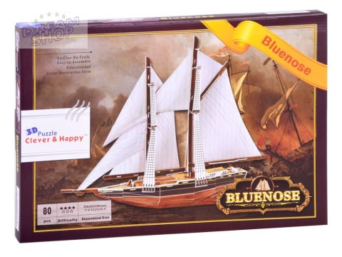 Puzzle 3D statek żaglowiec BLUENOSE 80 ele ZA2906