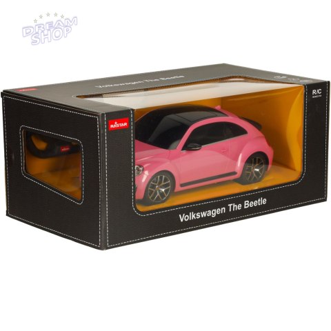 Samochód zdalnie sterowany Rastar 78000 Volkswagen Beetle 1:14 różowy